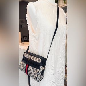 Gucci Crossbody Bag Shoulder Bag Ophidia Sherry Line GG Monogram-Navy Blue